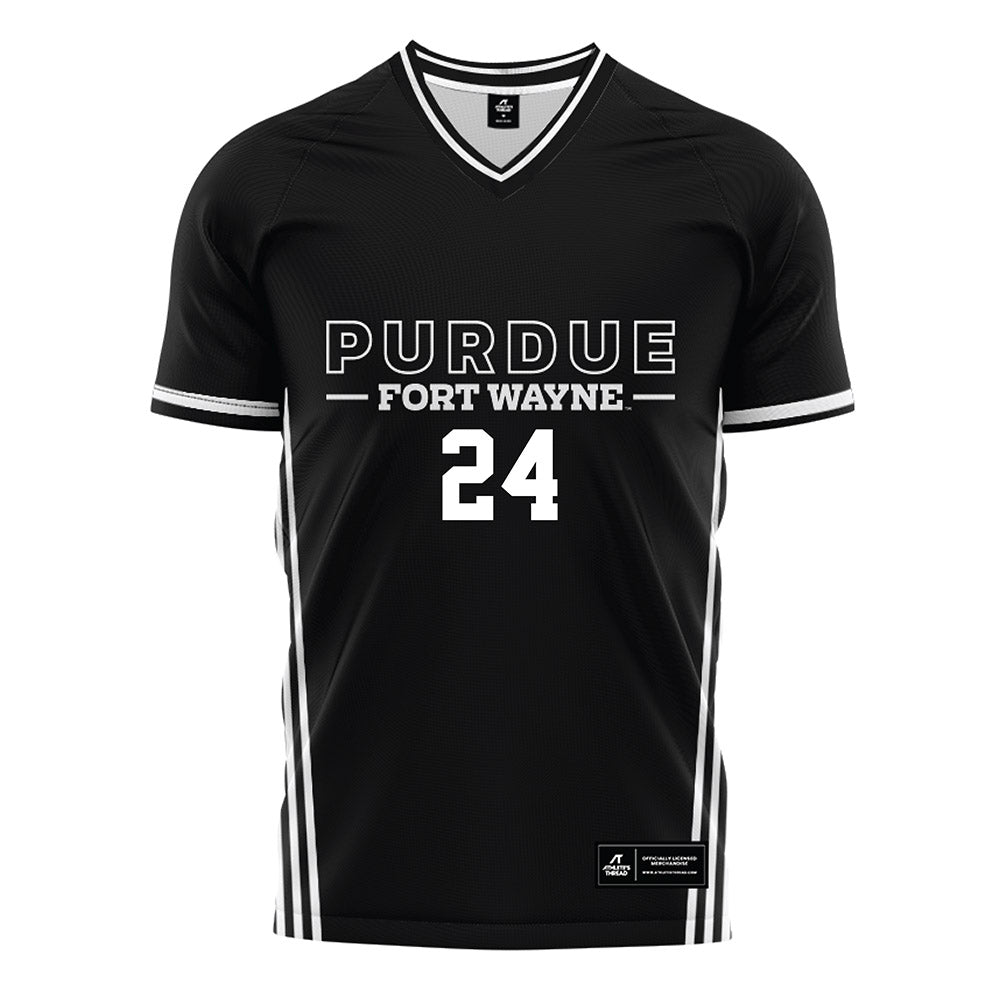 PFW - NCAA Men's Soccer : Bryan Aguirre - Black Soccer Jersey-0