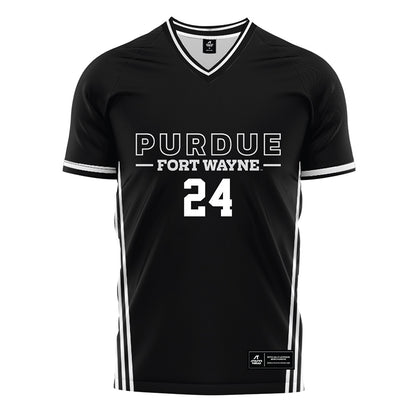 PFW - NCAA Men's Soccer : Bryan Aguirre - Black Soccer Jersey-0