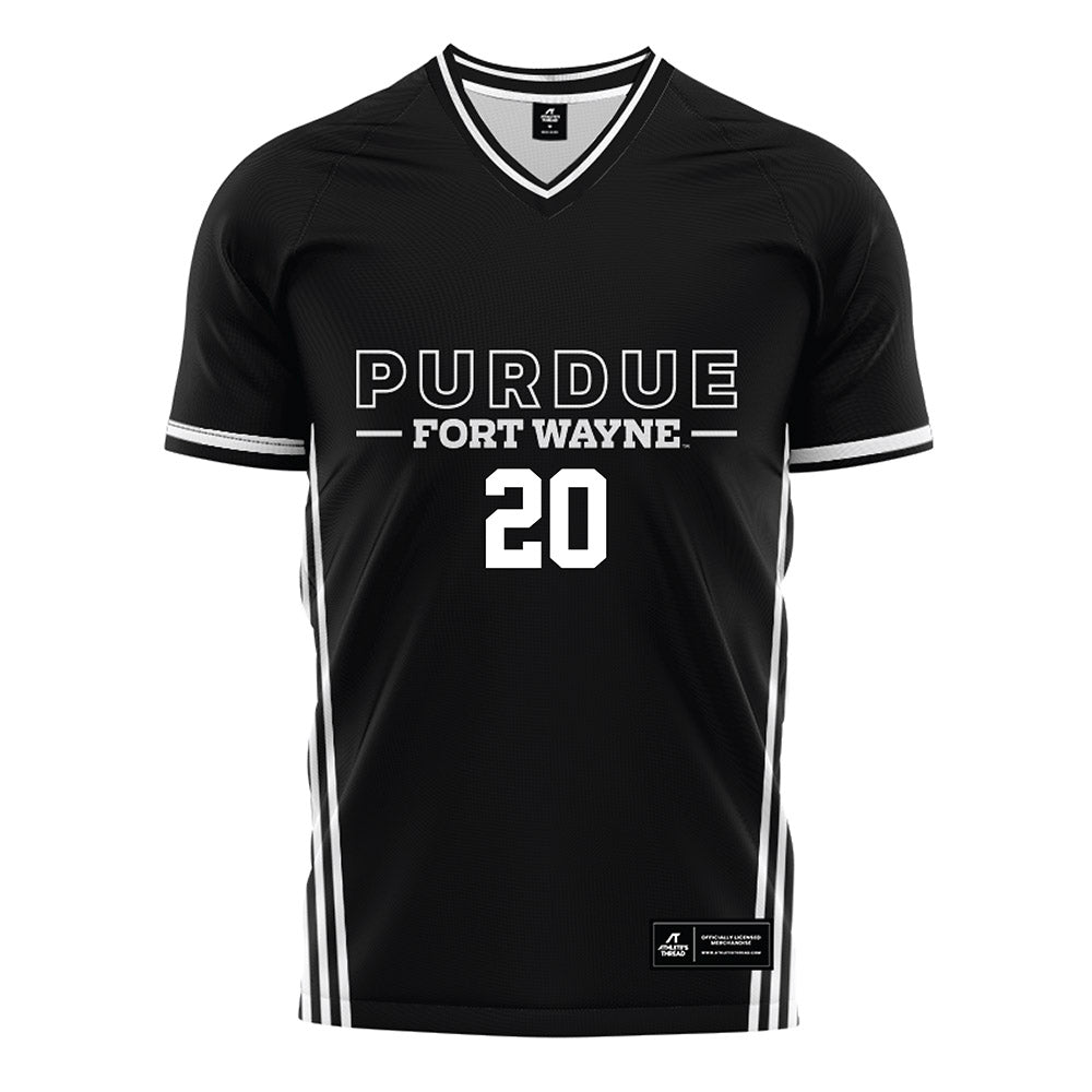 PFW - NCAA Men's Soccer : Eason Haller - Black Soccer Jersey-0