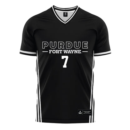 PFW - NCAA Men's Soccer : Marco Valencia - Black Soccer Jersey-0