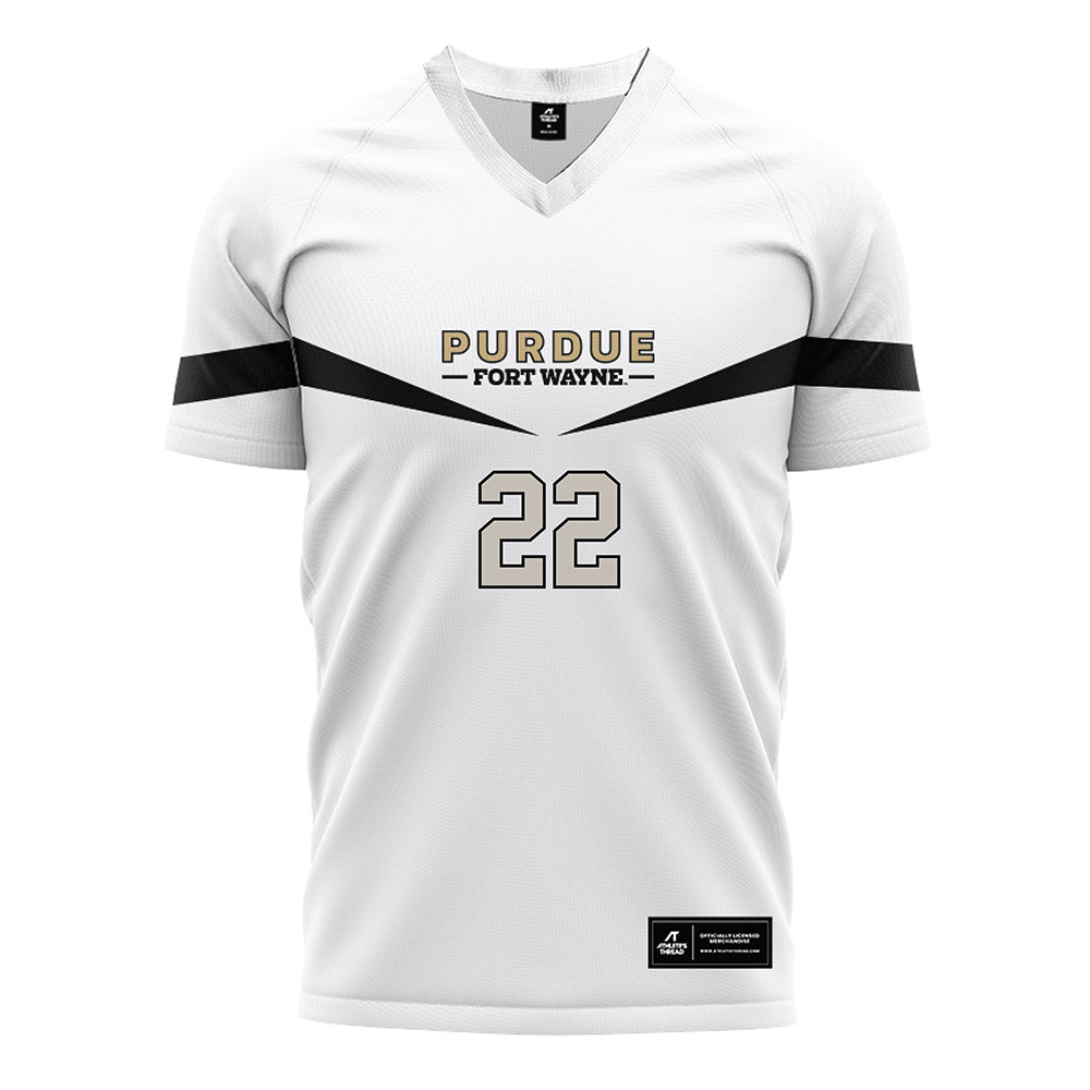 PFW - NCAA Women's Soccer : Bella Masse - White Soccer Jersey-0