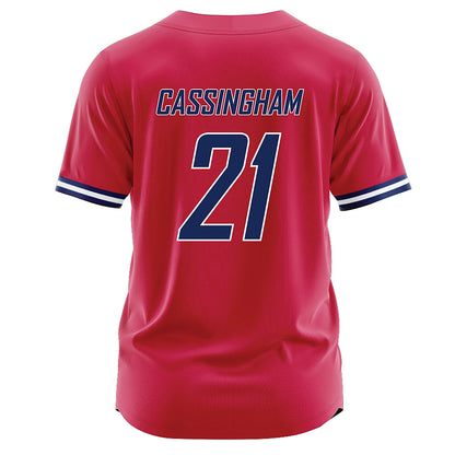 South Alabama - NCAA Baseball : Charlie Cassingham - Red Jersey-1