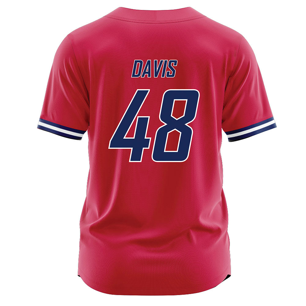 South Alabama - NCAA Baseball : Chase Davis - Red Jersey-1