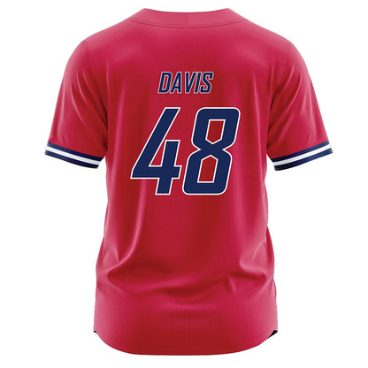 South Alabama - NCAA Baseball : Chase Davis - Red Jersey-1