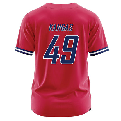 South Alabama - NCAA Baseball : Garret Kangas - Red Jersey-1