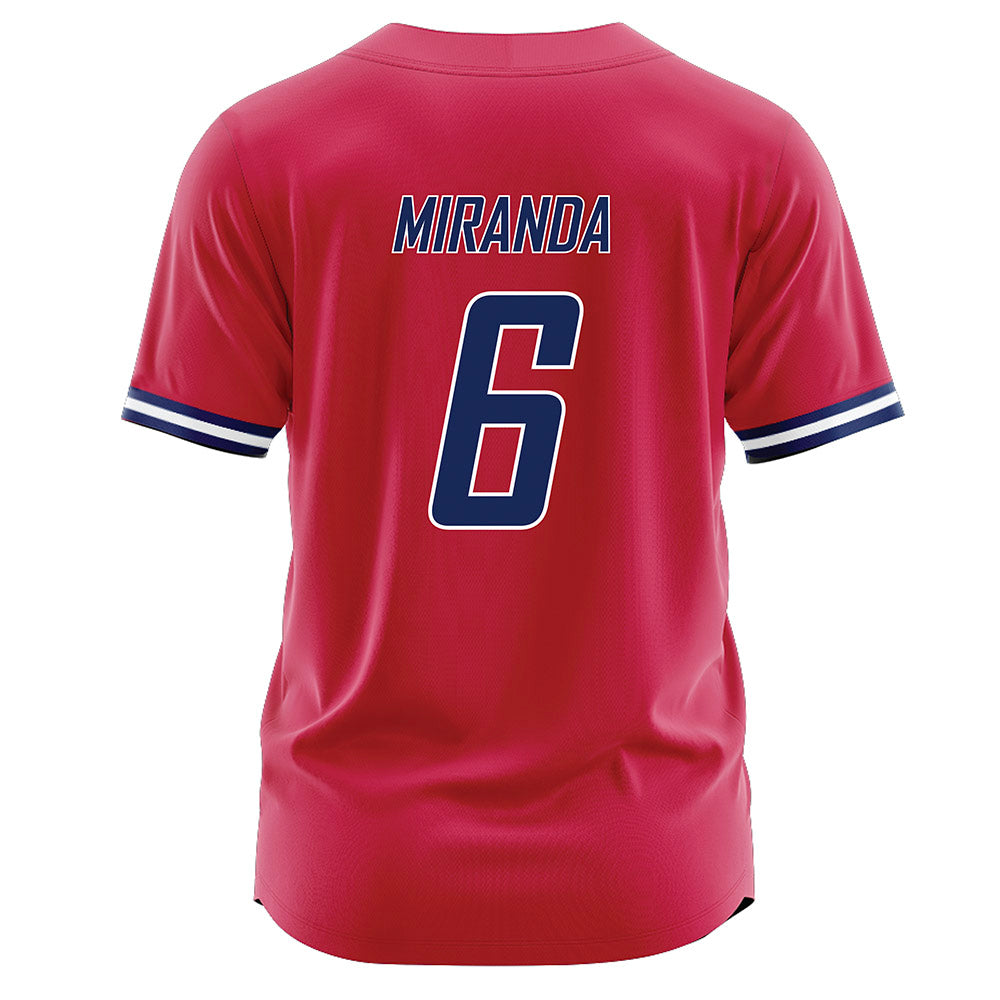 South Alabama - NCAA Baseball : Talan Miranda - Red Jersey-1