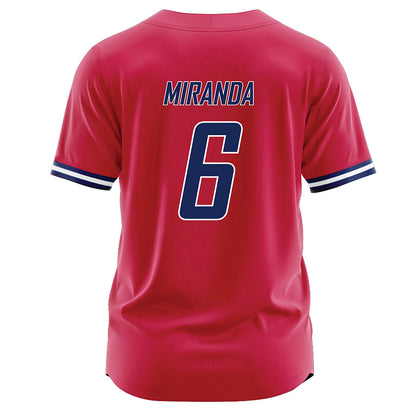 South Alabama - NCAA Baseball : Talan Miranda - Red Jersey-1