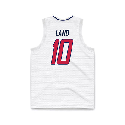 South Alabama - NCAA Men's Basketball : Maxwell Land - White Basketball Jersey-1