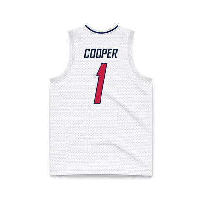 South Alabama - NCAA Men's Basketball : Jayden Cooper - White Basketball Jersey-1