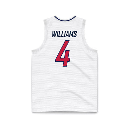 South Alabama - NCAA Men's Basketball : Stephen Williams - White Basketball Jersey-1