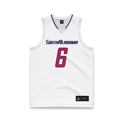 South Alabama - NCAA Men's Basketball : Jj Wheat - White Basketball Jersey-0
