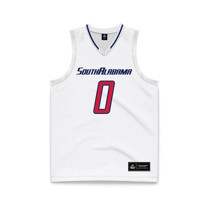 South Alabama - NCAA Men's Basketball : Cantia Rahming - White Basketball Jersey-0
