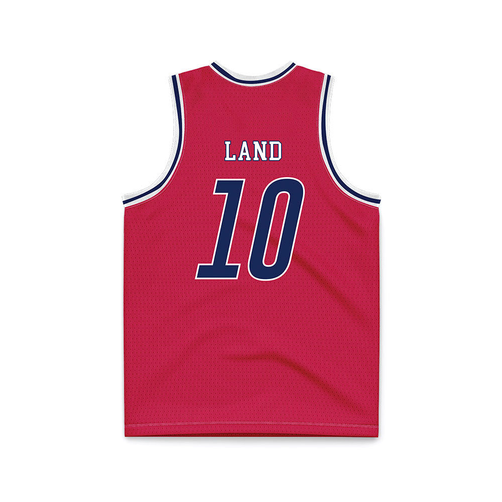 South Alabama - NCAA Men's Basketball : Maxwell Land - Red Basketball Jersey-1