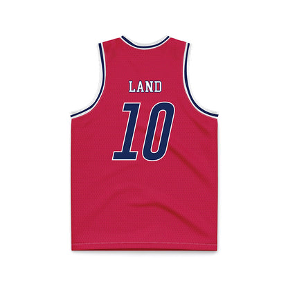 South Alabama - NCAA Men's Basketball : Maxwell Land - Red Basketball Jersey-1