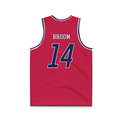 South Alabama - NCAA Men's Basketball : John Broom - Red Basketball Jersey-1