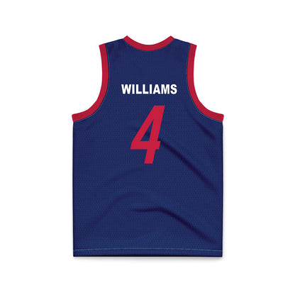 South Alabama - NCAA Men's Basketball : Stephen Williams - Blue Basketball Jersey-1