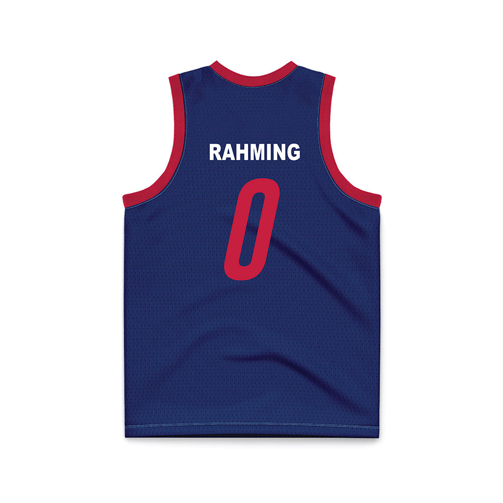 South Alabama - NCAA Men's Basketball : Cantia Rahming - Blue Basketball Jersey-1