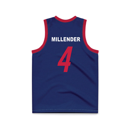 South Alabama - NCAA Men's Basketball : Smurf Millender - Blue Basketball Jersey-1