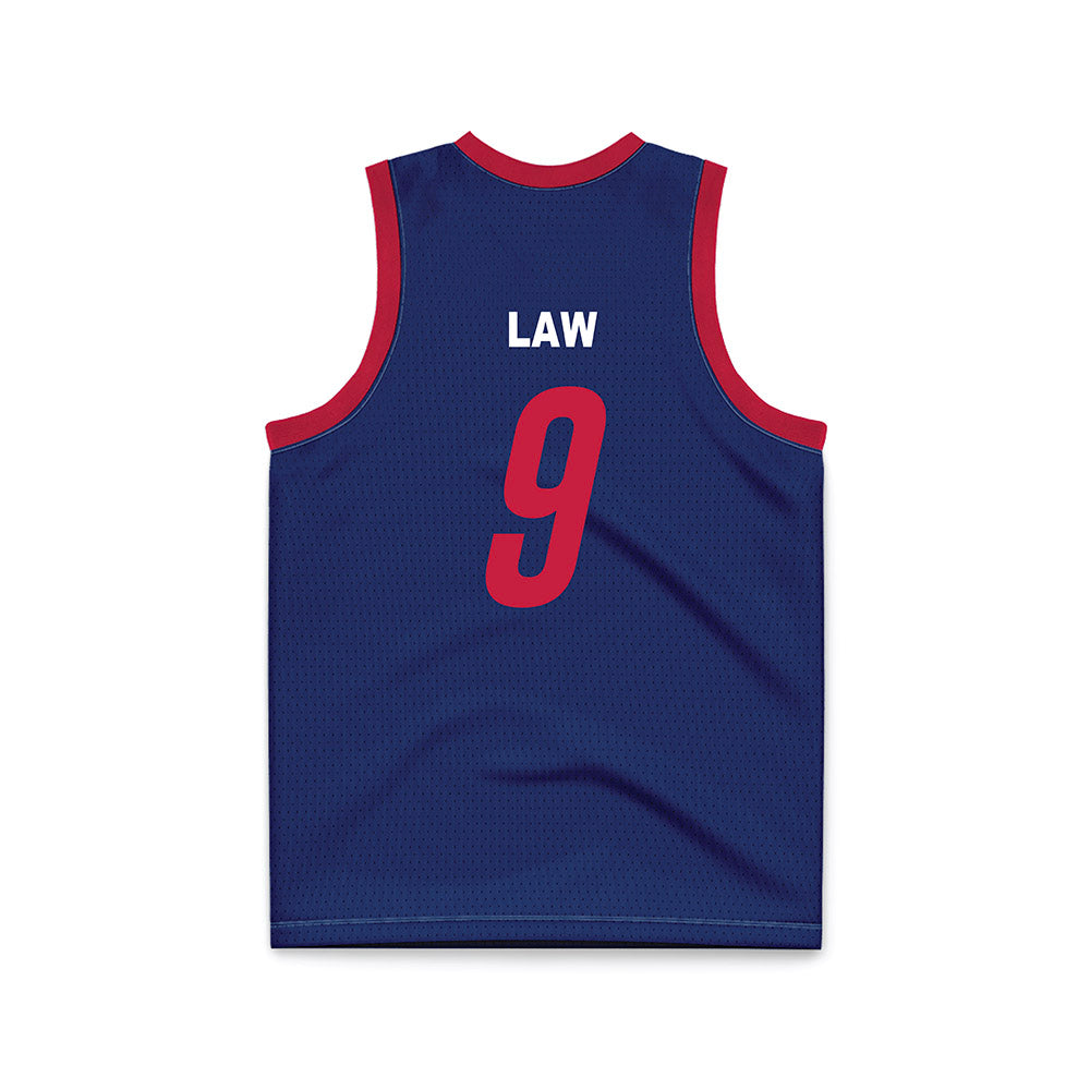 South Alabama - NCAA Men's Basketball : Peyton Law - Blue Basketball Jersey-1