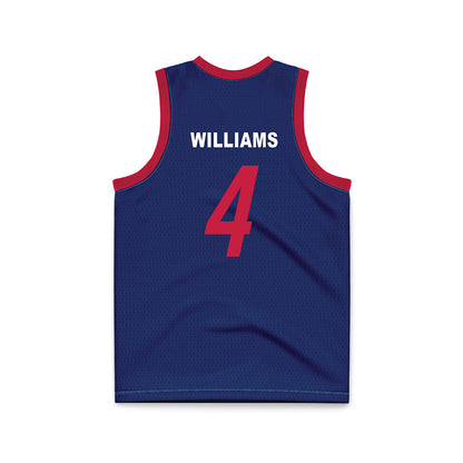 South Alabama - NCAA Men's Basketball : Stephen Williams - Blue Basketball Jersey-1