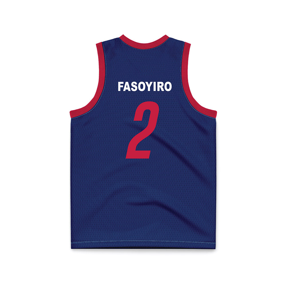 South Alabama - NCAA Men's Basketball : Dylan Fasoyiro - Blue Basketball Jersey-1