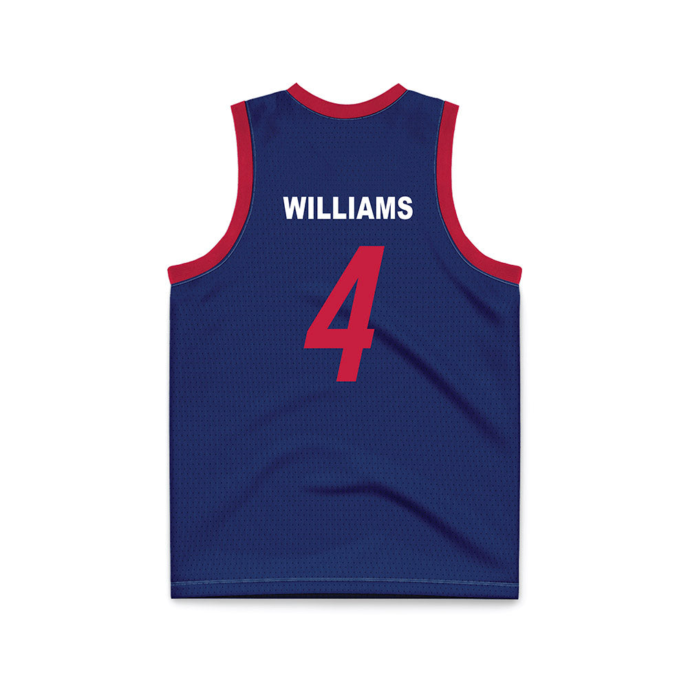 South Alabama - NCAA Men's Basketball : Stephen Williams - Blue Basketball Jersey-1