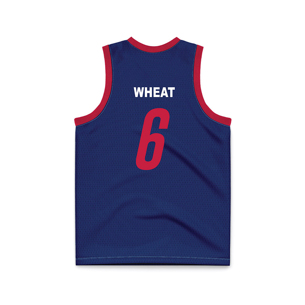 South Alabama - NCAA Men's Basketball : Jj Wheat - Blue Basketball Jersey-1