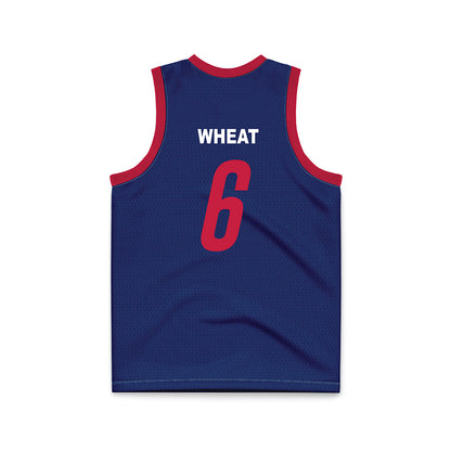 South Alabama - NCAA Men's Basketball : Jj Wheat - Blue Basketball Jersey-1