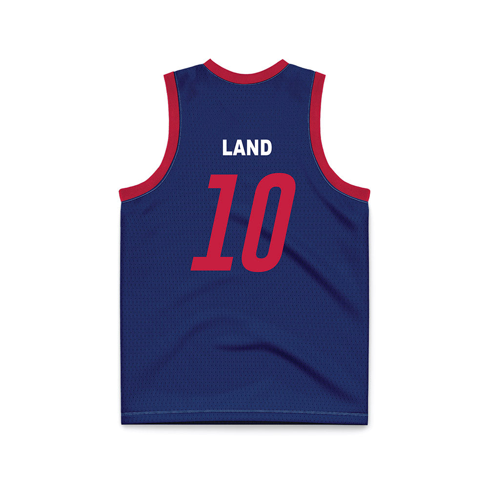South Alabama - NCAA Men's Basketball : Maxwell Land - Blue Basketball Jersey-1