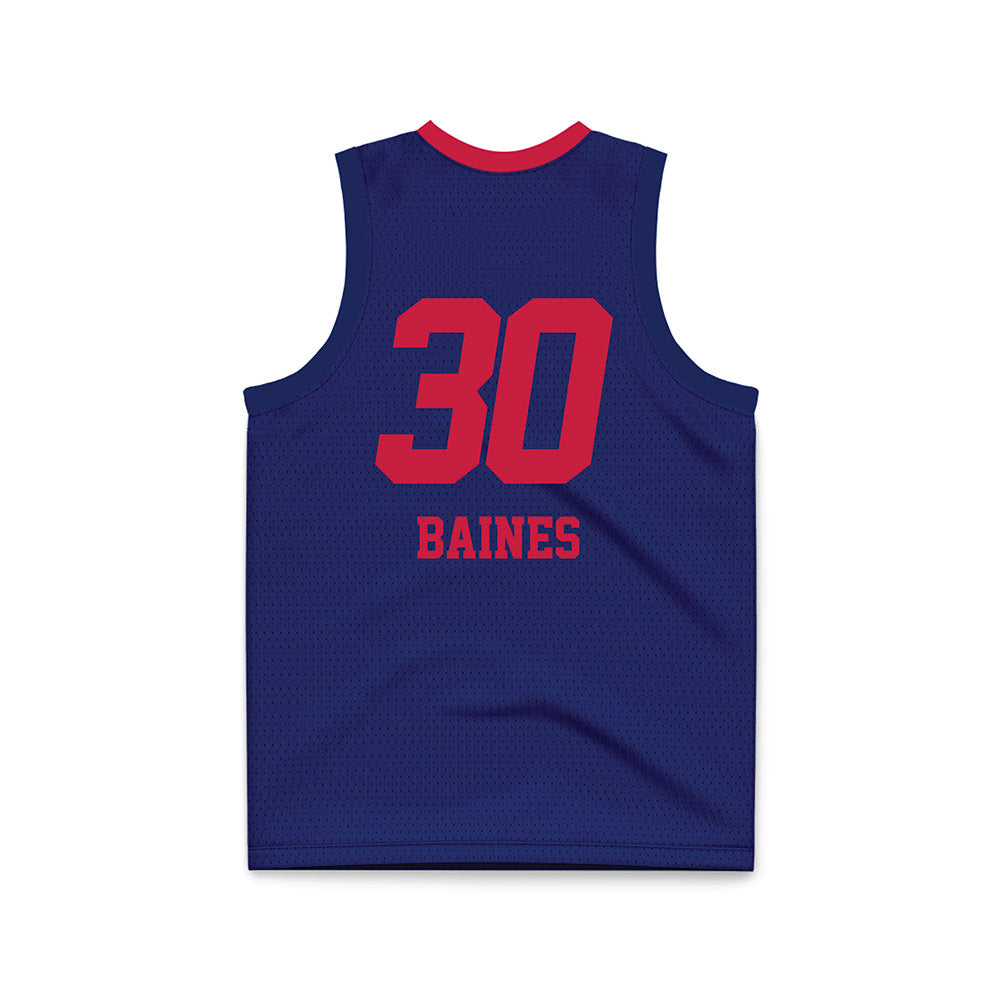 South Alabama - NCAA Women's Basketball : Jeriyah Baines - Blue Basketball Jersey-1