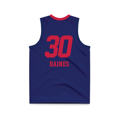 South Alabama - NCAA Women's Basketball : Jeriyah Baines - Blue Basketball Jersey-1