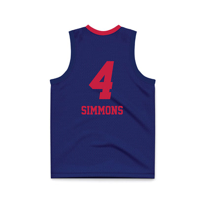 South Alabama - NCAA Women's Basketball : Michiyah Simmons - Blue Basketball Jersey-1