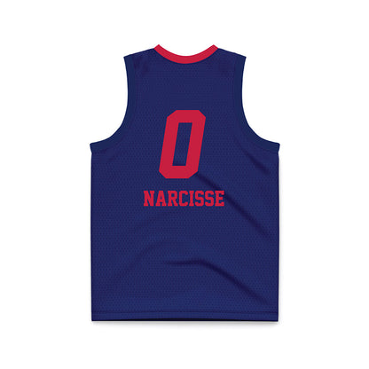South Alabama - NCAA Women's Basketball : Chrysta Narcisse - Blue Basketball Jersey-1