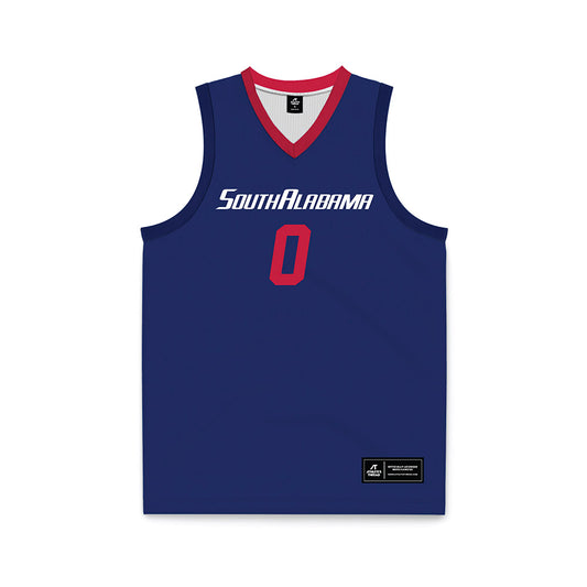 South Alabama - NCAA Women's Basketball : Chrysta Narcisse - Blue Basketball Jersey-0