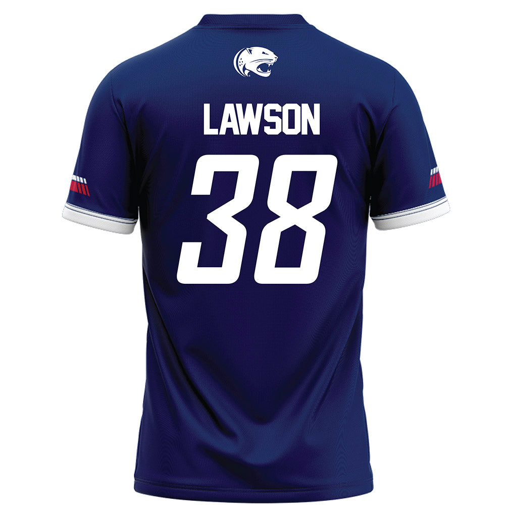 South Alabama - NCAA Football : Camden Lawson - Blue Football Jersey-1