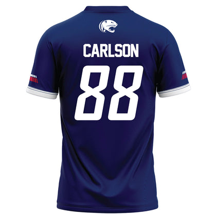 South Alabama - NCAA Football : Owen Carlson - Blue Football Jersey-1