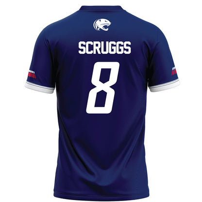South Alabama - NCAA Football : Jordan Scruggs - Blue Football Jersey-1