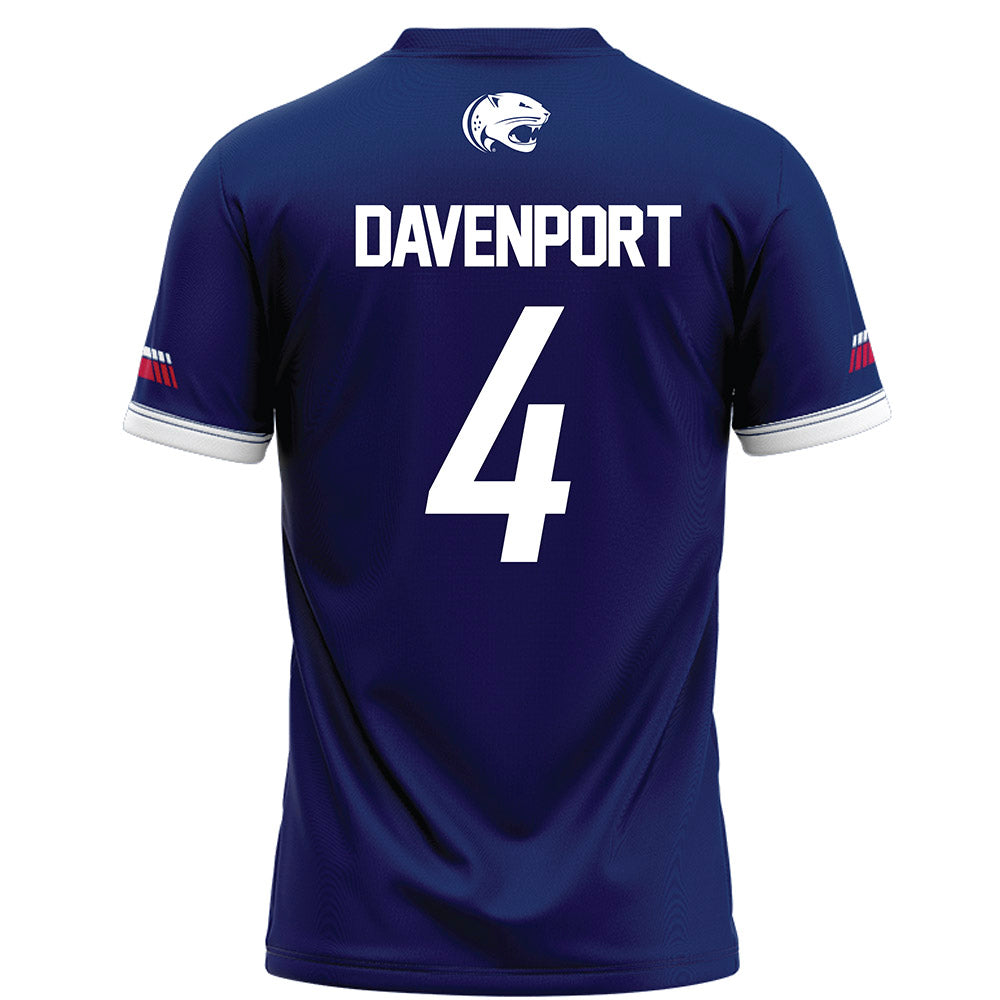 South Alabama - NCAA Football : bishop davenport - Blue Football Jersey-1