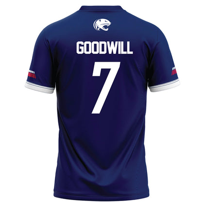South Alabama - NCAA Football : Ty Goodwill - Blue Football Jersey-1