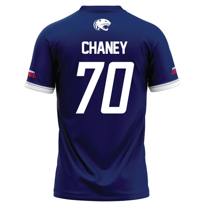South Alabama - NCAA Football : Elliott Chaney - Blue Football Jersey-1