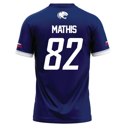 South Alabama - NCAA Football : Julius Mathis - Blue Football Jersey-1