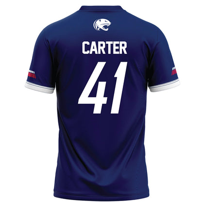 South Alabama - NCAA Football : Tyler Carter - Blue Football Jersey-1