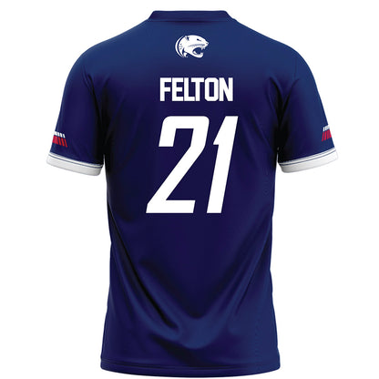 South Alabama - NCAA Football : Will Felton - Blue Football Jersey-1