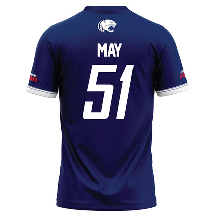 South Alabama - NCAA Football : Jordan May - Blue Football Jersey-1