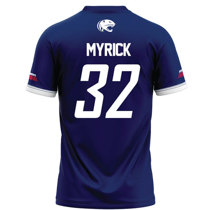 South Alabama - NCAA Football : Blayne Myrick - Blue Football Jersey-1