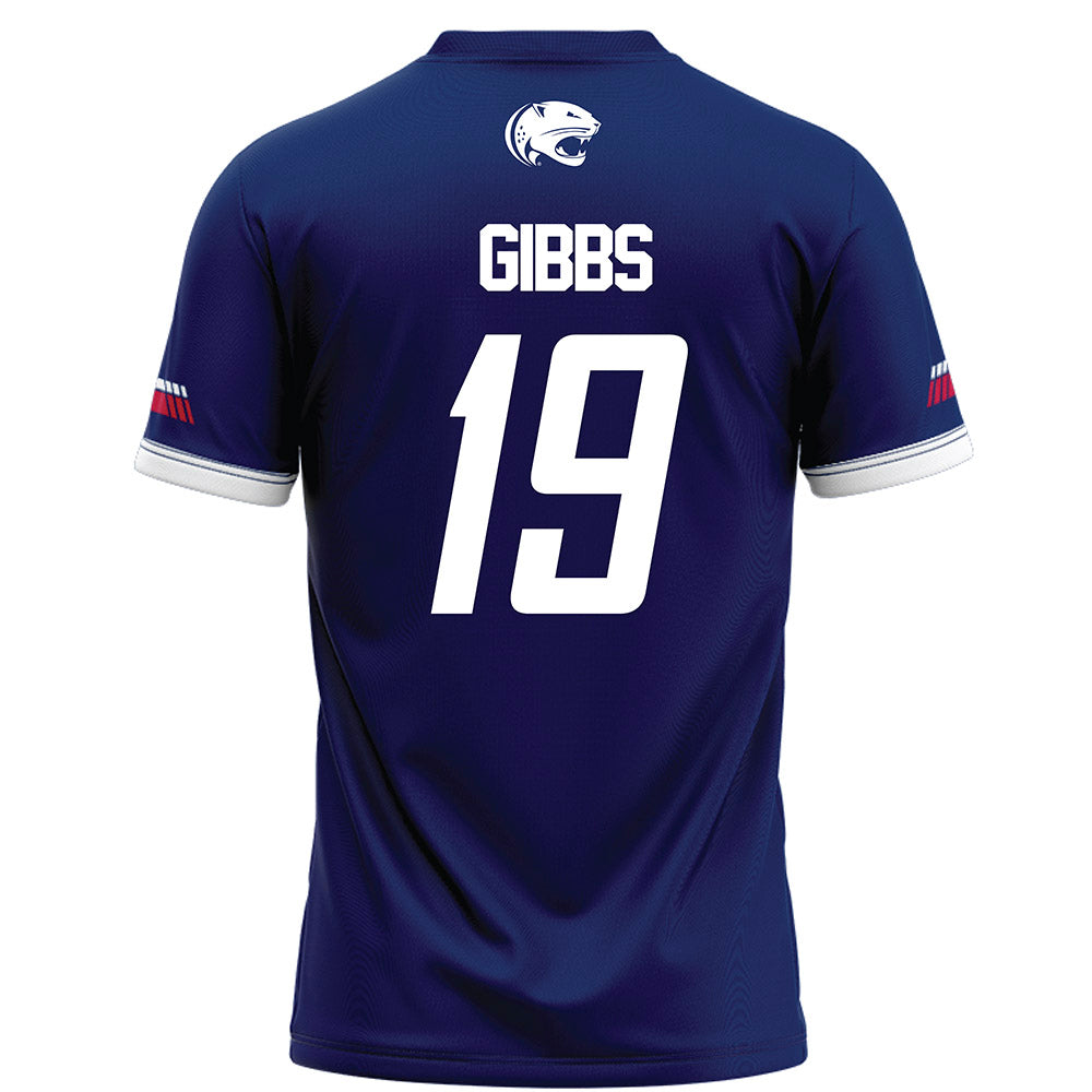 South Alabama - NCAA Football : Rodrecas Gibbs - Blue Football Jersey-1