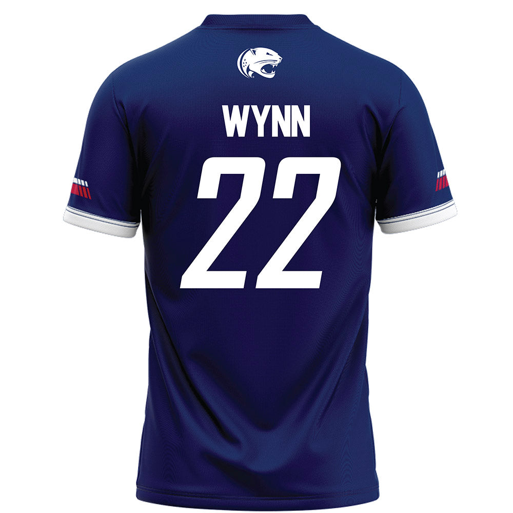 South Alabama - NCAA Football : Caleb Wynn - Blue Football Jersey-1