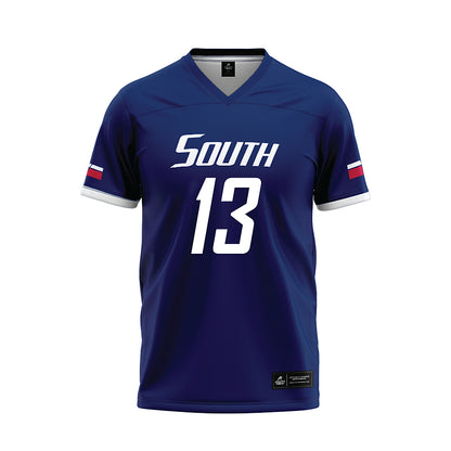 South Alabama - NCAA Football : Jarvis Washington Jr - Blue Football Jersey-0