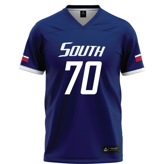 South Alabama - NCAA Football : Elliott Chaney - Blue Football Jersey-0