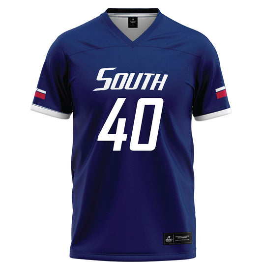 South Alabama - NCAA Football : Caleb Dozier - Blue Football Jersey-0